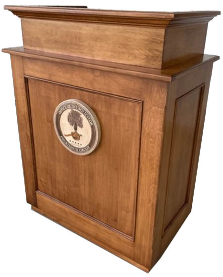 amish woodworking embassy podium image