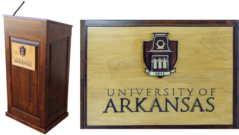 amish made custom wood podium image