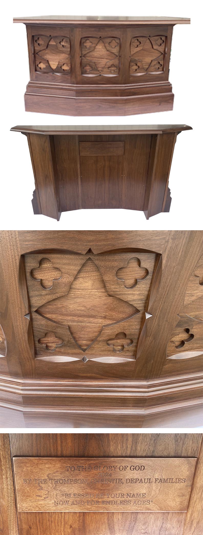 amish woodworking church altar image