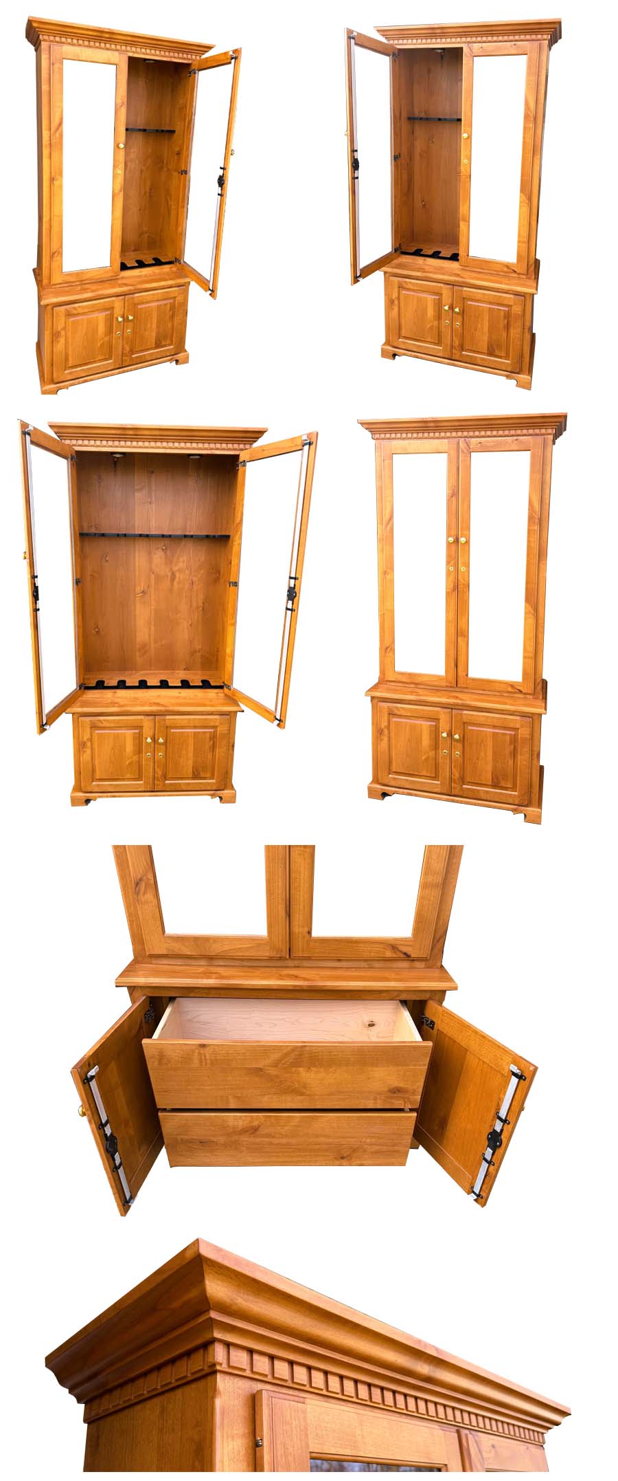 amish woodworking custom gun cabinet image