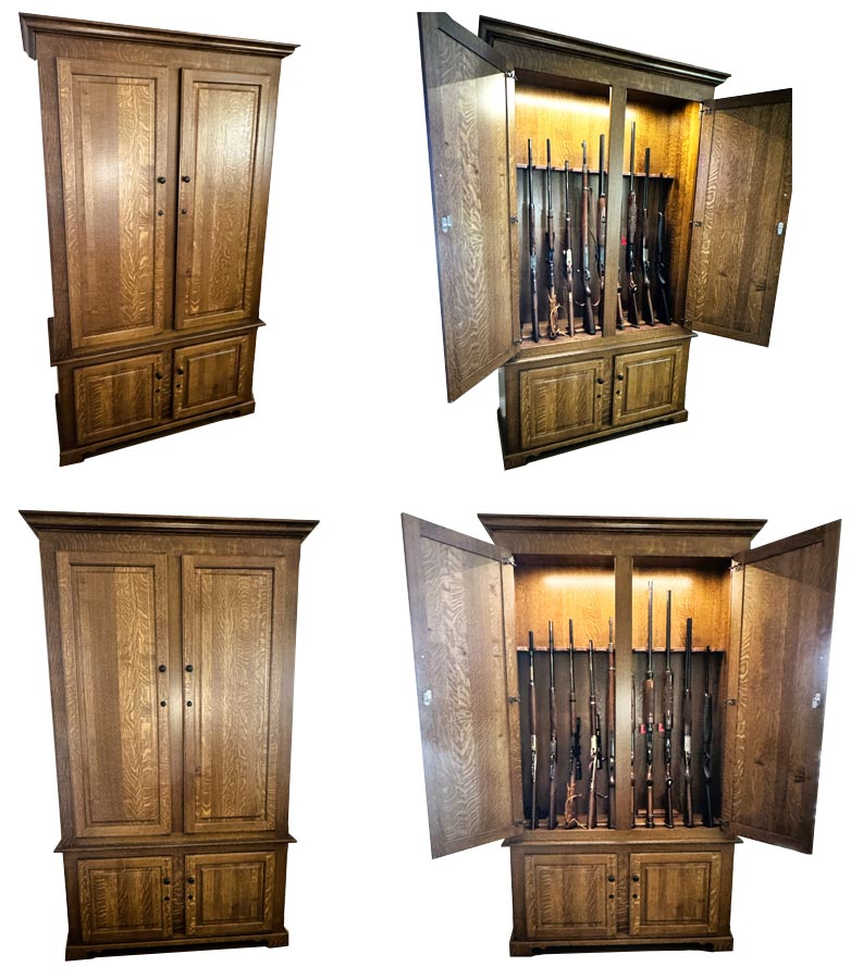 amish woodworking custom gun cabinet image