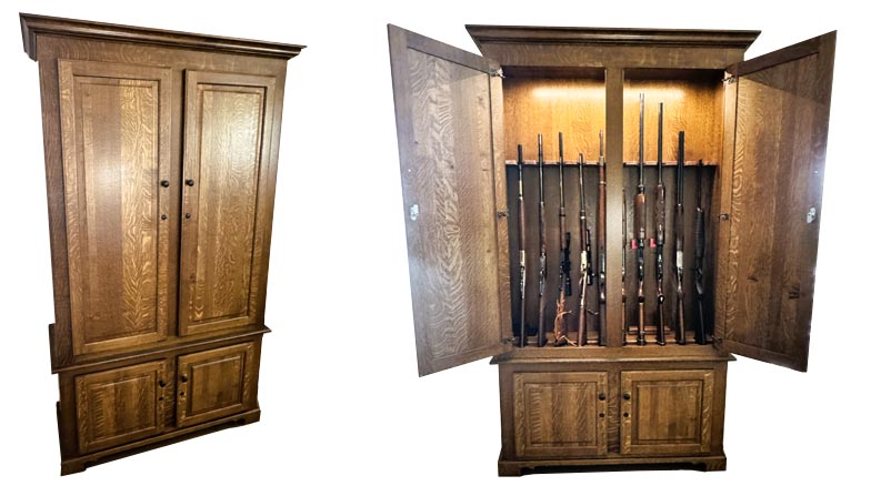 amish woodworking custom gun cabinet image