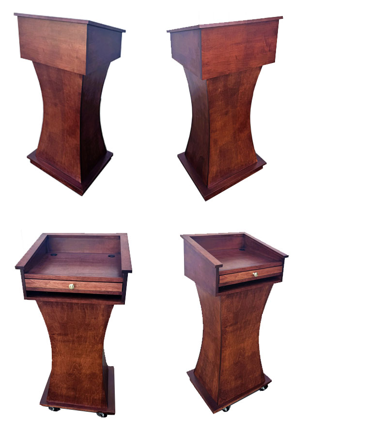 amish woodworking wood podium image